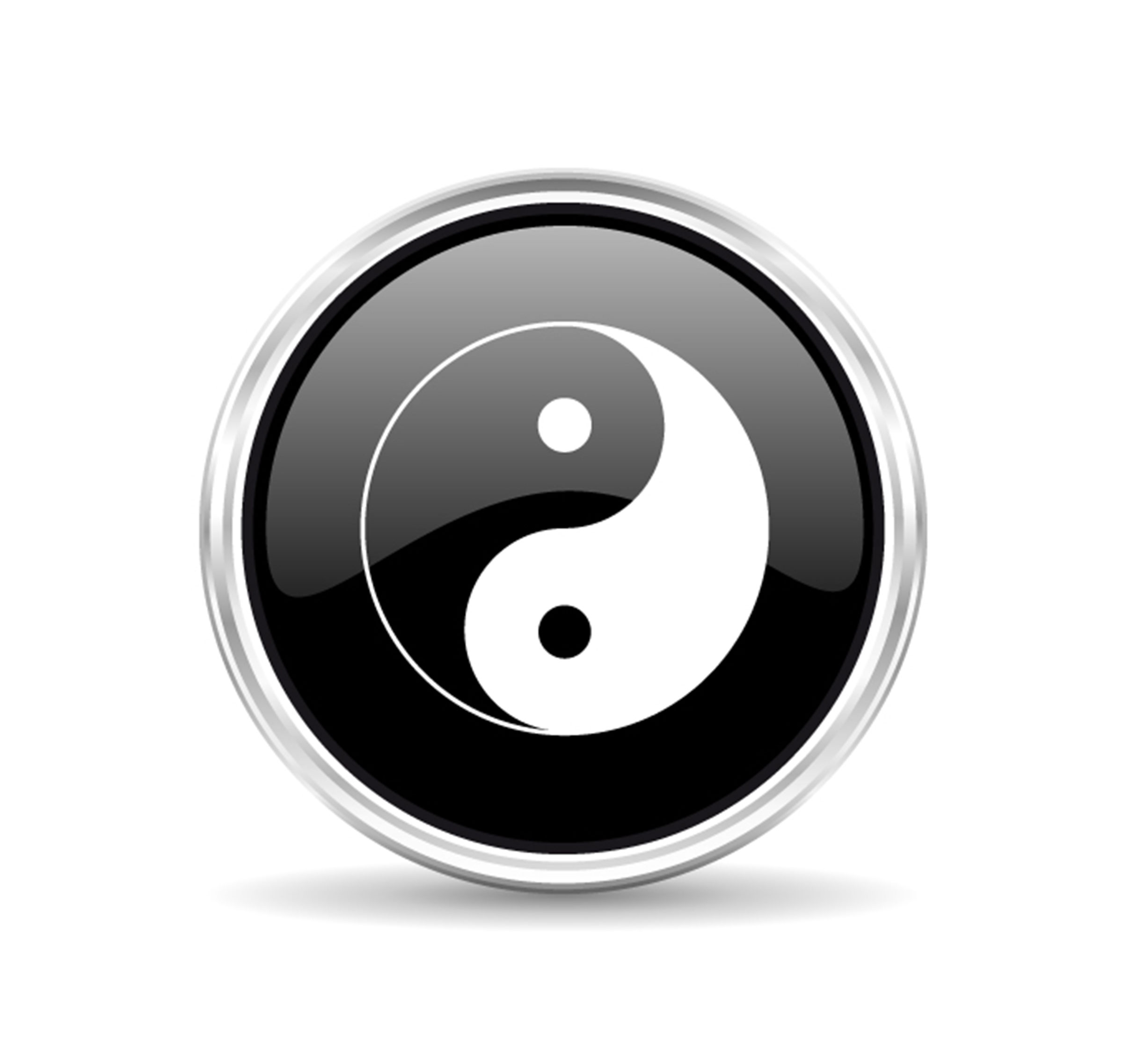Marqueur de balle golf collection peace yin-yang noir - Missteegreen